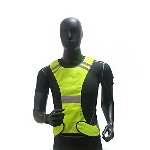 Reflective Night Running Vest with Adjustable Strap & Breathable H...