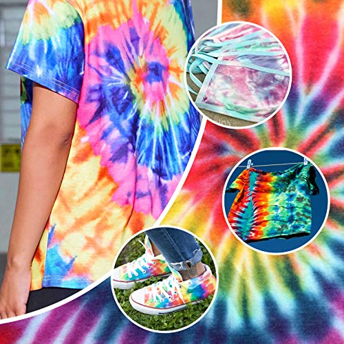 26 Colors Tie Dye Kit with Spray Nozzles, Fabric Dye Art Set for K...