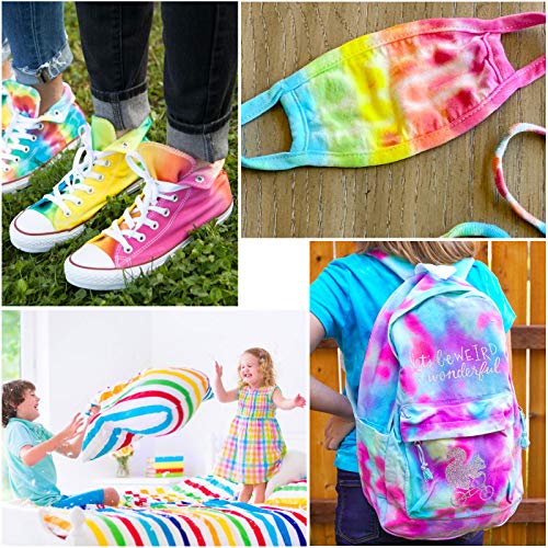 26 Colors Tie Dye Kit with Spray Nozzles, Fabric Dye Art Set for K...