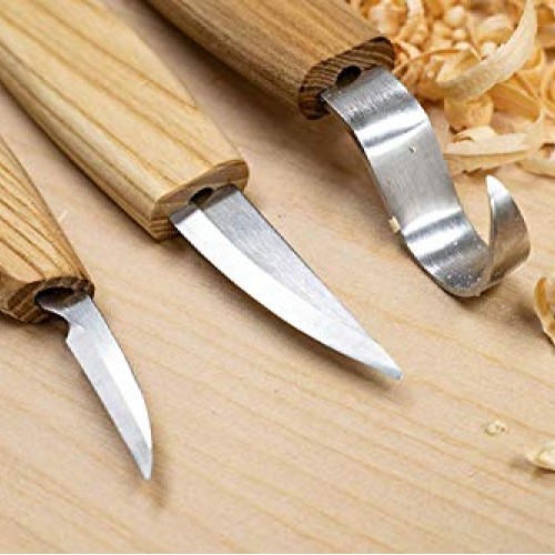 5pcs Wood Carving Tools Set+Cut Resistant Gloves,Spoon Carving Hoo...