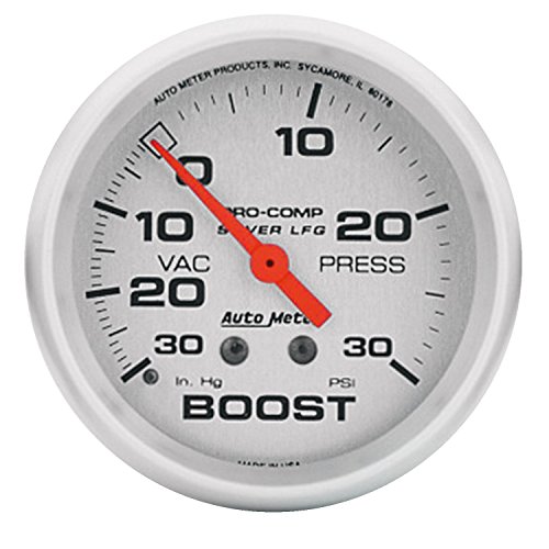 Auto Meter 4603 Silver LFGs Boost/Vacuum Gauge
