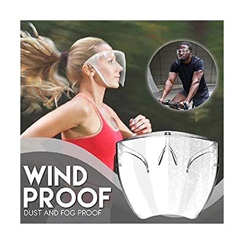 Safety Clear Face Shield With Glasses - Fashion Reusable...