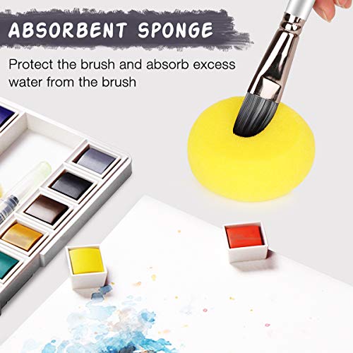 AUTOXEL Artist Paint Brushes Pack, 15 Pcs Nylon Hair Brushes and 1...