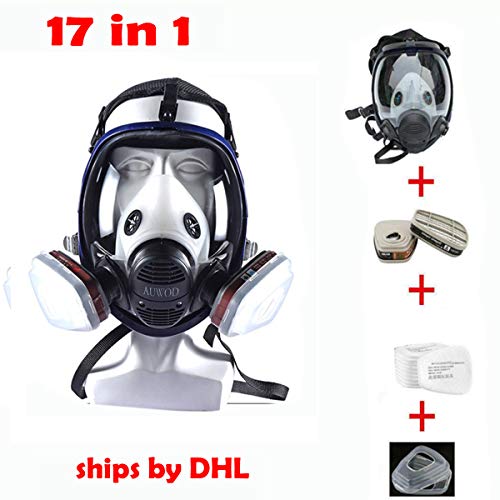 17in 1 Reusable Full Face Respirator Widely Used in Paint Sprayer,...