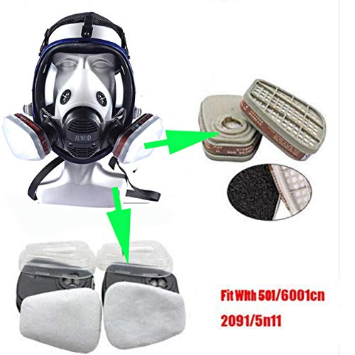 17in 1 Reusable Full Face Respirator Widely Used in Paint Sprayer,...