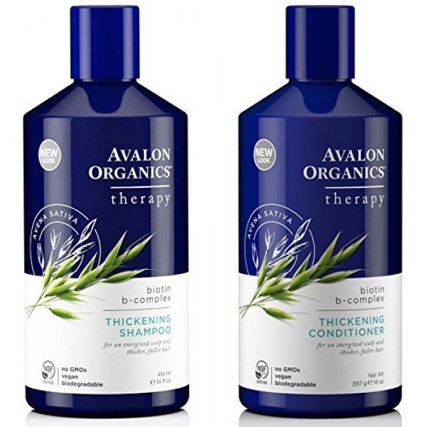 Avalon Organics All Natural Biotin B-Complex Therapy Thickening Sh...