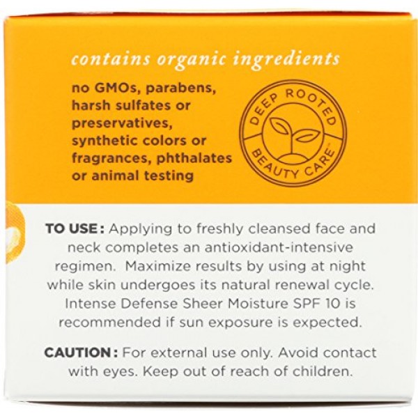 Avalon Organics Intense Defense Renewal Cream, 2 oz. Pack of 2