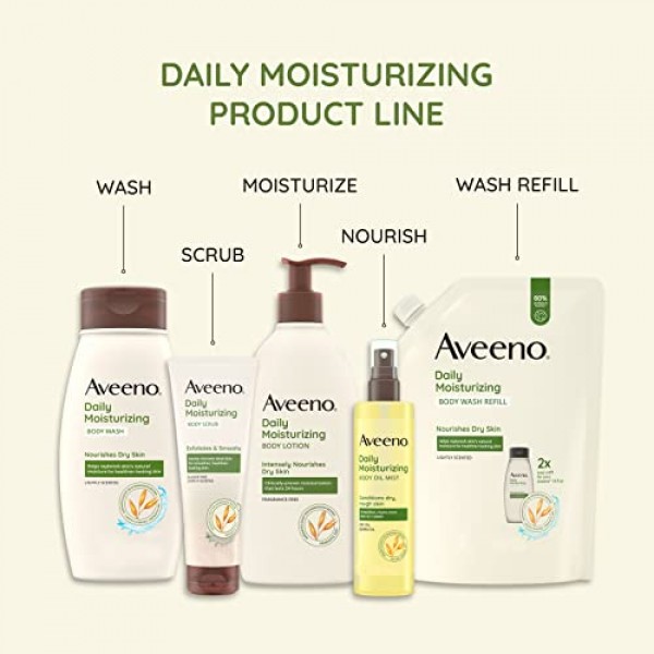 Aveeno Daily Moisturizing Body Lotion with Soothing Prebiotic Oat,...