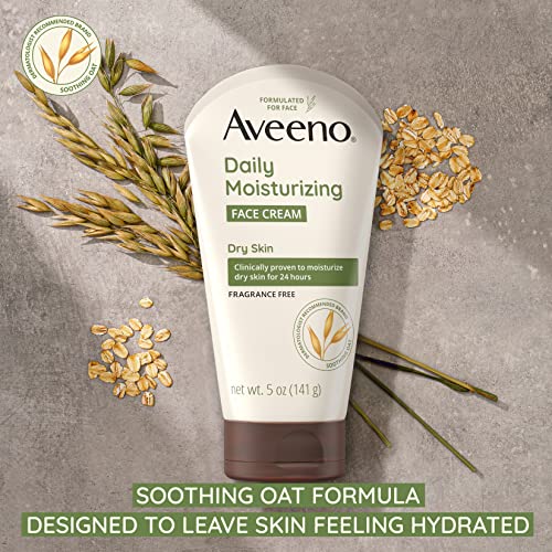 Aveeno Daily Moisturizing Fragrance-Free Prebiotic Oat Face Cream ...