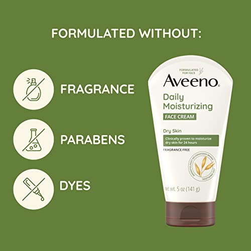 Aveeno Daily Moisturizing Fragrance-Free Prebiotic Oat Face Cream ...