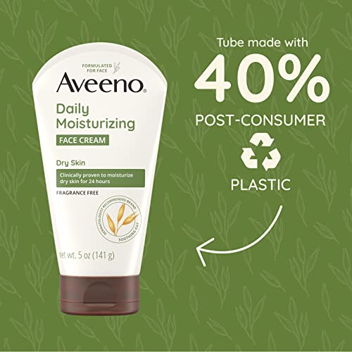 Aveeno Daily Moisturizing Fragrance-Free Prebiotic Oat Face Cream ...