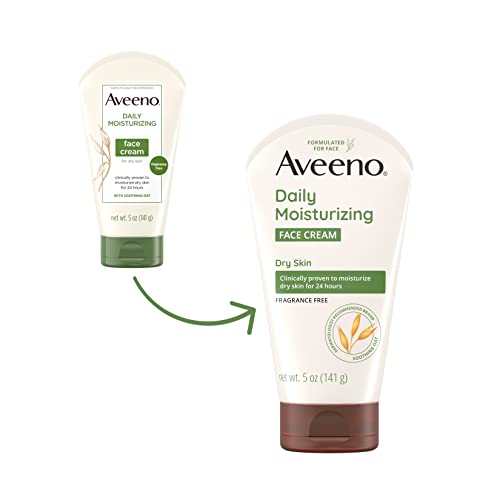 Aveeno Daily Moisturizing Fragrance-Free Prebiotic Oat Face Cream ...