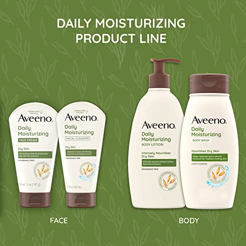 Aveeno Daily Moisturizing Fragrance-Free Prebiotic Oat Face Cream ...