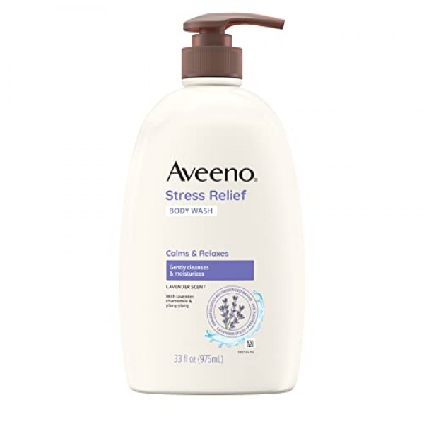 Aveeno Stress Relief Body Wash with Soothing Oat, Gently Cleanses ...