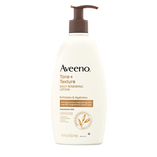 Aveeno Tone + Texture Daily Renewing Body Lotion With Prebiotic Oa...
