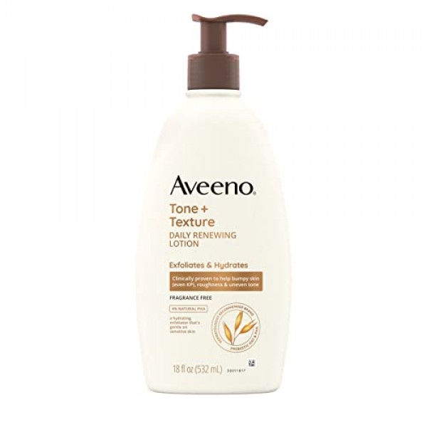 Aveeno Tone + Texture Daily Renewing Body Lotion With Prebiotic Oa...