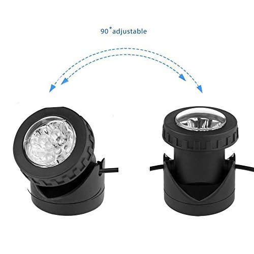 Aveki Solar LED Landscape Spotlight,Waterproof 6 LEDs Pond Light U...