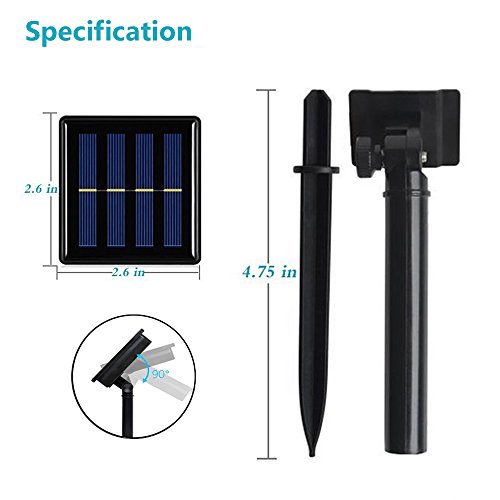 Aveki Solar LED Landscape Spotlight,Waterproof 6 LEDs Pond Light U...