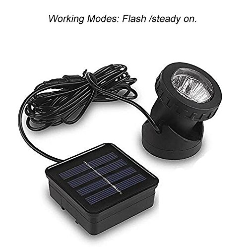 Aveki Solar LED Landscape Spotlight,Waterproof 6 LEDs Pond Light U...