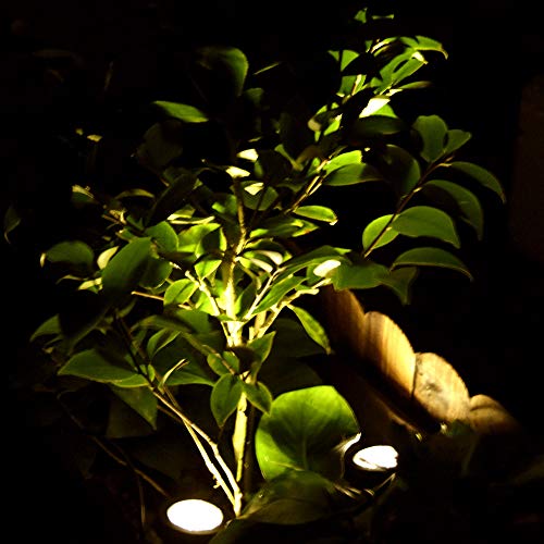 AVEKI Solar Pond Spotlights, 12 LED Solar Underwater Lights with D...