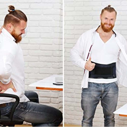 Back Support Lower Back Brace Provides Back Pain Relief - Breathab...