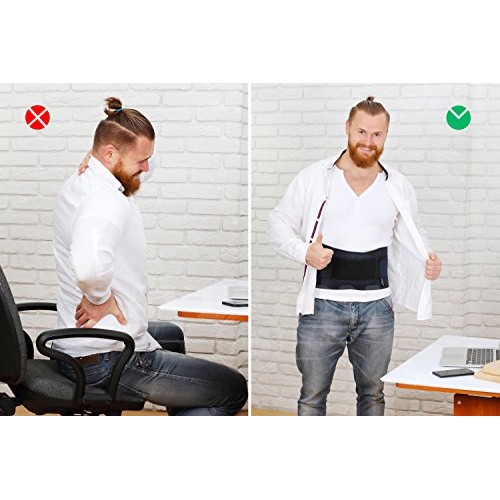 Back Support Lower Back Brace Provides Back Pain Relief - Breathab...