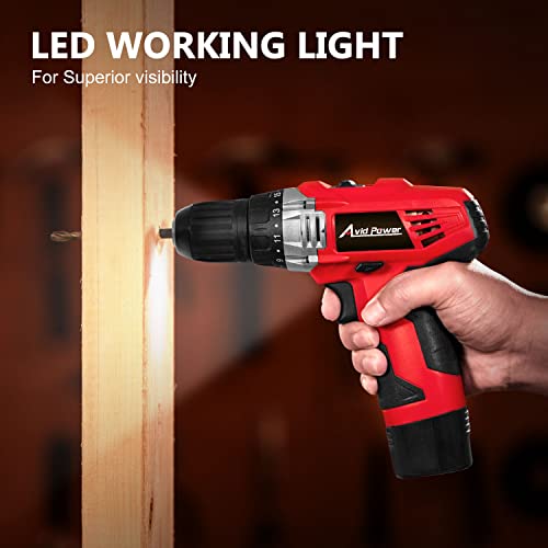 AVID POWER 12V Cordless Drill, Power Drill Set with 22pcs Impact D...