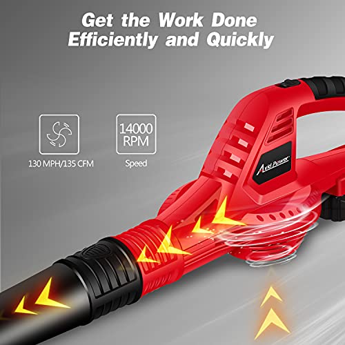 AVID POWER Cordless Leaf Blower, 20V MAX Lithium Battery Powered C...