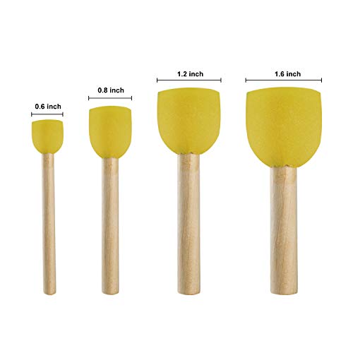 48Pcs Assorted Size Round Sponges Brush Set - Paint Tools for Kids...