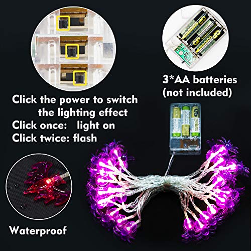 AWAVO Halloween String Lights, Set of 3 Total 90 LED 49.2 FT Holid...