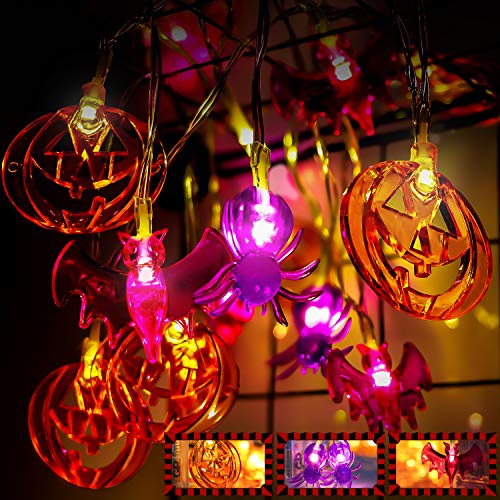 AWAVO Halloween String Lights, Set of 3 Total 90 LED 49.2 FT Holid...