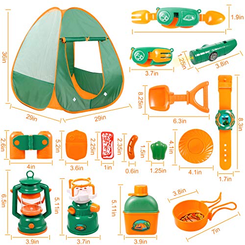 Awefrank Kids Camping Set, Pop Up Tent with Kids Camping Gear Set,...