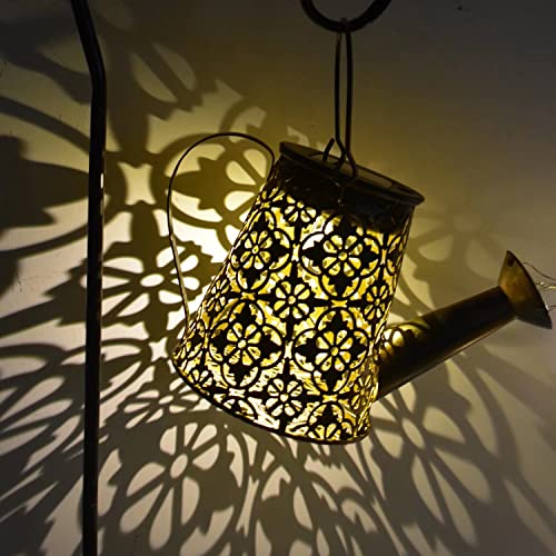 Solar Garden Watering Can Lights,Solar Waterfall Lights with Casca...