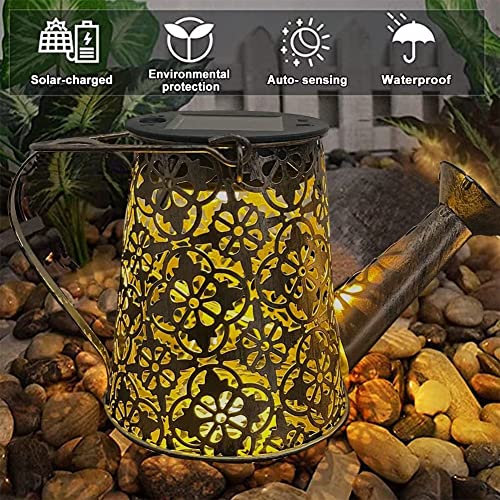 Solar Garden Watering Can Lights,Solar Waterfall Lights with Casca...