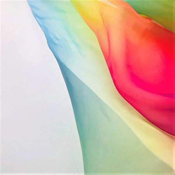 Organza Fabric Rainbow Multicolored Tutu Voile for Organza Bags, D...