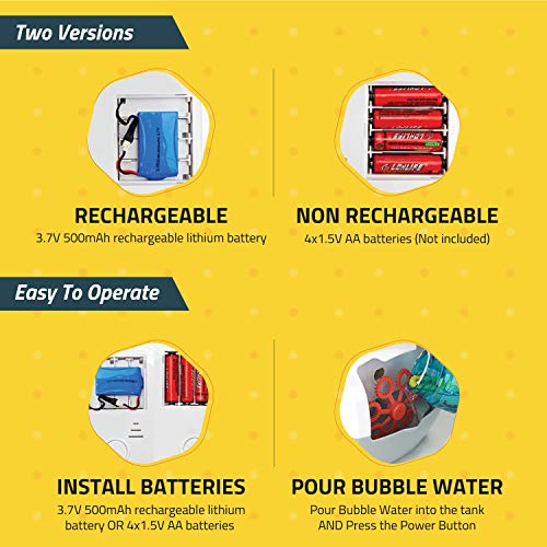 Bubble Machine for Kids, Automatic Bubble Blower - Portable Auto B...