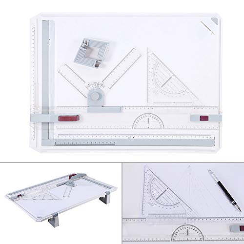 Drawing Board, Pro A3 Drawing Board Table with Clear Rule Parallel...