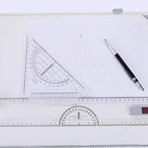 Drawing Board, Pro A3 Drawing Board Table with Clear Rule Parallel...