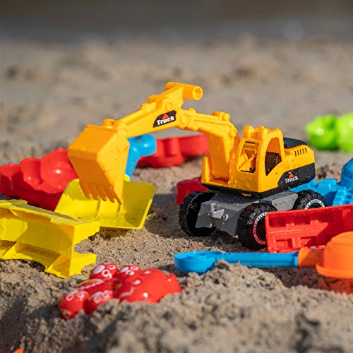 Ayukawa 23 Pcs Beach Sand Toys ,Castle,Excavator,Watering can, Mol...