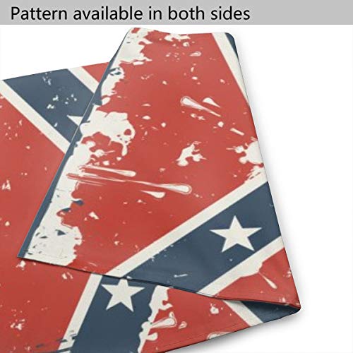 B&MAVIS Print Photo Confederate Flag America Patriotic Rebel Polye...