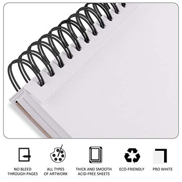 Bachmore Sketchpad 100 Sheets,Watercolor,Acrylic Art Pad for Sketc...