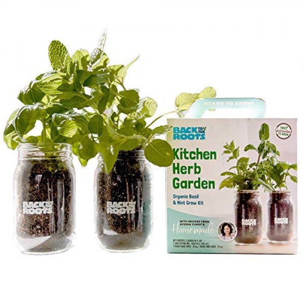 Organic Indoor Herb Garden Kit by Back to the Roots - Non-GMO Basi...