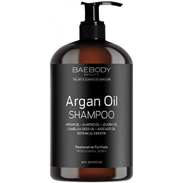Baebody Moroccan Argan Oil Shampoo 16 Oz - Sulfate Free - Volumizi...