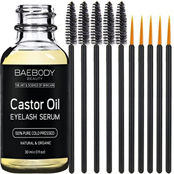 Organic Castor Oil - 100% Certified Pure Cold Pressed, Hexane free...