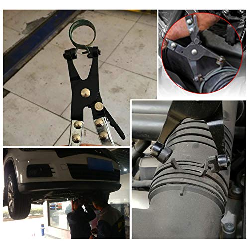 Professional Hose Clamp Pliers Repair Tool Swivel Flat Band for Re...