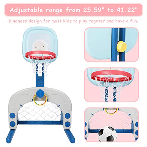 BAHOM 6 in 1 Slide and Swing Set for Kids, Toddler Climber and Swi...
