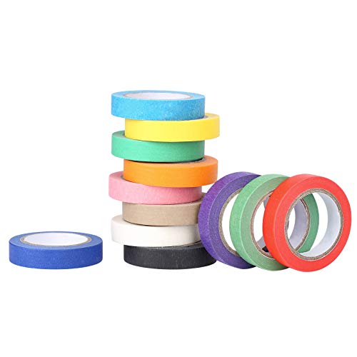 Colored Masking Tape - 12 Colors Masking Tape Painters Tape Art & ...