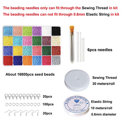 BALABEAD 12/0 Size Almost Uniform Glass Seed Beads with Beading To...
