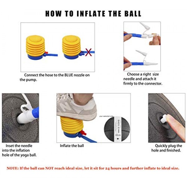 BalanceFrom Anti-Burst and Slip Resistant Exercise Ball Yoga Ball ...