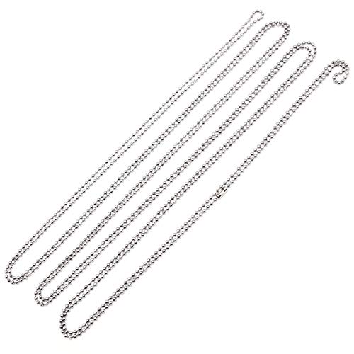 Pack of 50 Ball Chain Necklace, BallchainAge 24 inches Nickel Plat...